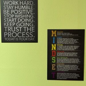Motivational Wall Art Set Metal